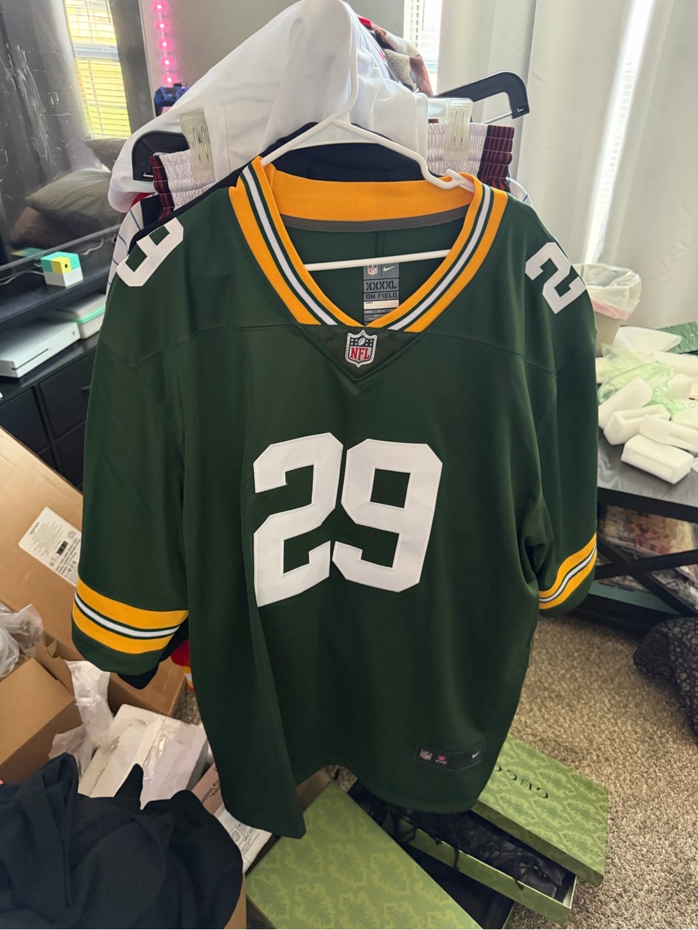 Green Bay packer #29 NFL Jersey with Yellow Trim men’s  3xl